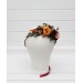 Rust burgundy cinnamon orange flower crown. Hair wreath. Flower girl crown. Wedding flowers. 0033