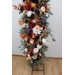 Flower Arch Arrangement in Rust, Burgundy & Ivory | Faux Floral Archway for Wedding