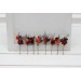 Set of 8 bobby pins in burgundy peach blue color scheme. Hair accessories. Flower accessories for wedding. 5077