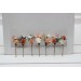 Set of 7 bobby pins in white peach color scheme. Hair accessories. Flower accessories for wedding. Flower hair pins. Bridesmaid gift. 5334