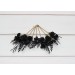 Set of 7 black hair pins. Flower hair pins. Hair accessories. Flower accessories for wedding. Bridesmaid gift. Halloween wedding. Gothic wedding. 5336
