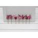 Set of 7 bobby pins in magenta pink color scheme. Flower hair pins. Hair accessories. Flower accessories for wedding. Bridesmaid gift. 5335