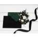 Set of 6 hair pins in black white gold color scheme. Flower hair pins. Hair accessories. Flower accessories for wedding. Bridesmaid gift. 5283-b-1