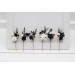 Set of 6 hair pins in black white gold color scheme. Flower hair pins. Hair accessories. Flower accessories for wedding. Bridesmaid gift. 5283-b-1