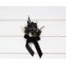 Set of 5 hair pins in black gold color scheme. Flower hair pins. Hair accessories. Flower accessories for wedding. Bridesmaid gift. 5283-b-2