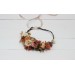 Cr-2 Orange ivory rust terracotta flower crown. Hair wreath. Flower girl crown. Wedding flowers. 0029 EU UK