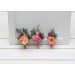 Wedding Boutonnieres & Wrist Corsage in Magenta, Peach, Coral & Dusty Blue | Faux Flower Accessories