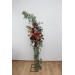 Flower Arch Arrangement in Burgundy & Burnt Orange | Faux Floral Archway for Wedding