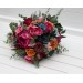Jewel-Tone Wedding Bouquets in Emerald Green, Orange, Magenta & Teal | Faux Bridal & Bridesmaid Bouquets