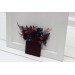 Pocket boutonniere in burgundy purple navy blue color scheme. Flower accessories. Pocket flowers. Square flowers. 5338