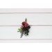 Wedding boutonnieres in burgundy dusty rose color scheme. Flower accessories. Pocket boutonniere. Square flowers. 5341