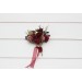 Set of 7 bobby pins in burgundy dusty rose color scheme. Flower hair pins. Hair accessories. Flower accessories for wedding. Bridesmaid gift. 5341