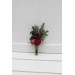 Wedding boutonnieres in burgundy dusty rose color scheme. Flower accessories. Pocket boutonniere. Square flowers. 5341