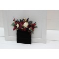 Pocket boutonniere in black gold burgundy ivory color scheme. Flower accessories. Halloween wedding. 0032 EU UK