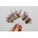 Set of 5 hair pins in dusty rose purple pink color scheme. Hair accessories. Flower accessories for wedding. 0004 EU UK