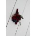 Wedding boutonniere in burgundy navy blue color scheme. Flower accessories. 0020 EU UK