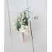 Wedding boutonnieres and wrist corsage in beige white blush pink color theme. Flower accessories. 0028 EU UK