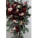 Flower Arch Arrangement in Burgundy & Blush Pink | Faux Floral Archway for Wedding