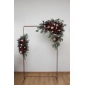 Flower Arch Arrangement in Burgundy & Blush Pink | Faux Floral Archway for Wedding