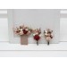 Wedding boutonnieres in blush pink burgundy color scheme. Flower accessories. Pocket boutonniere. Square flowers. Rustic wedding. 5342