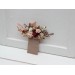 Wedding boutonnieres in blush pink burgundy color scheme. Flower accessories. Pocket boutonniere. Square flowers. Rustic wedding. 5342