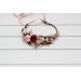 Burgundy blush pink flower crown. Hair wreath. Flower girl crown. Wedding flowers.5342