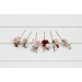 Set of 6 hair pins in burgundy blush pink color scheme. Flower hair pins. Hair accessories. Flower accessories for wedding. Bridesmaid gift. 5342