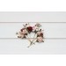 Set of 6 hair pins in burgundy blush pink color scheme. Flower hair pins. Hair accessories. Flower accessories for wedding. Bridesmaid gift. 5342