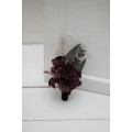 Wedding boutonniere in purple burgundy beige black color scheme. Flower accessories. 0072 EU UK
