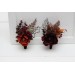 Wedding boutonnieres in rust burgundy cinnamon color theme. Flower accessories.0022 EU UK