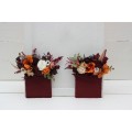 Pocket boutonniere in rust burgundy ivory color scheme. Flower accessories. 0039 EU UK