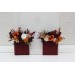 Pocket boutonniere in rust burgundy ivory color scheme. Flower accessories. 0039 EU UK