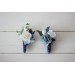 Wedding boutonnieres in dusty blue navy blue white color scheme. Flower accessories. VERA EU UK