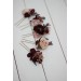 Set of 5 hair pins in burgundy blush pink color scheme. Flower hair pins. Hair accessories. Flower accessories for wedding. Bridesmaid gift. 0015 EU UK