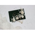 Set of 5 hair pins in white color scheme. Hair accessories. Flower accessories for wedding. 0017 EU UK