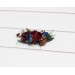 Flower comb in burgundy navy blue gold color scheme. Wedding accessories for hair. Bridal flower comb. Bridesmaid floral comb. 0031 EU UK