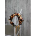 Cr-1. Rust burgundy ivory flower crown. Hair wreath. Flower girl crown. Wedding flowers. 0007 EU UK