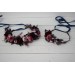 Burgundy navy blue pink flower crown. Hair wreath. Flower girl crown. Wedding flowers. 0006 EU UK