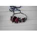 Burgundy navy blue pink flower crown. Hair wreath. Flower girl crown. Wedding flowers. 0006 EU UK