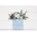 Pocket boutonniere in dusty blue white color scheme. Flower accessories. 0065 EU UK