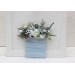 Pocket boutonniere in dusty blue white color scheme. Flower accessories. 0065 EU UK