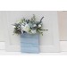 Pocket boutonniere in dusty blue white color scheme. Flower accessories. 0065 EU UK