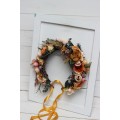 Orange rust peach crown. Hair wreath. Flower girl crown. Wedding flowers. 0001 EU UK