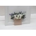 Pocket boutonniere with lavender and white flowers Flower accessories. Pocket flowers. Square flowers. 0076 EU UK