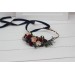 Cr-2 Burgundy navy blue blush pink flower crown. Hair wreath. Flower girl crown. Wedding flowers. OLGA EU UK