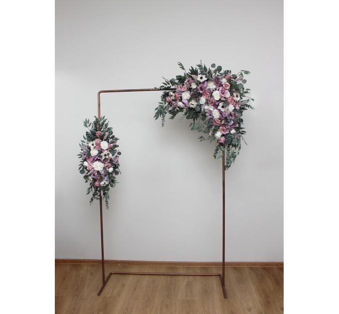 Flower Arch Arrangement in Lilac, White & Mauve | Faux Floral Archway for Wedding