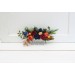 Flower comb in burgundy navy blue and rust color scheme. Wedding accessories for hair. Bridal flower comb. Bridesmaid floral comb. 5343