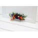 Flower comb in burgundy navy blue and rust color scheme. Wedding accessories for hair. Bridal flower comb. Bridesmaid floral comb. 5343