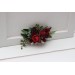 Flower comb in red green blue color scheme. Wedding accessories for hair. Bridal flower comb. Bridesmaid floral comb. 5236