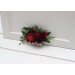 Flower comb in red green blue color scheme. Wedding accessories for hair. Bridal flower comb. Bridesmaid floral comb. 5236